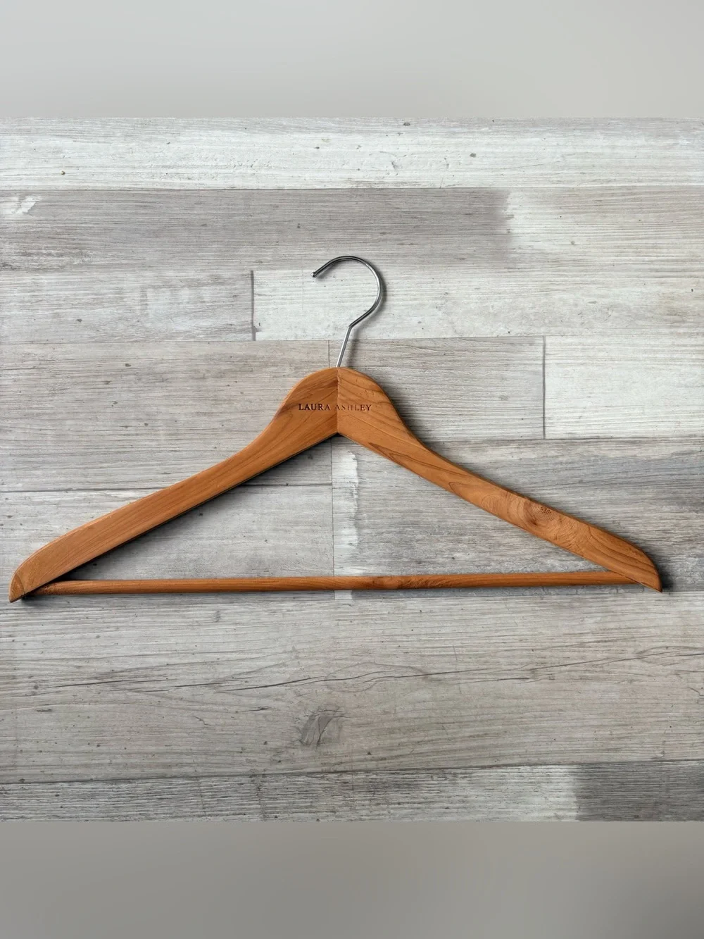 VTG Laura Ashley Engraved Wooden Suit/Coat Hanger